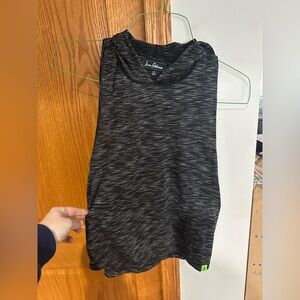 Sam Edelman Black and Gray Tank Top with hood